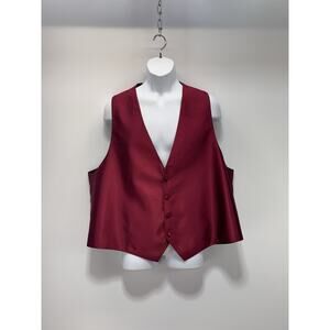 Savvi Bradburry Apple Red Suit Vest Men’s Size XL NWOT